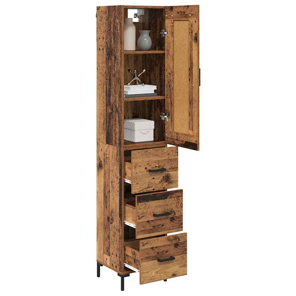 Highboard Gammelt træ 34,5 x 34 x 180 cm Konstrueret træ