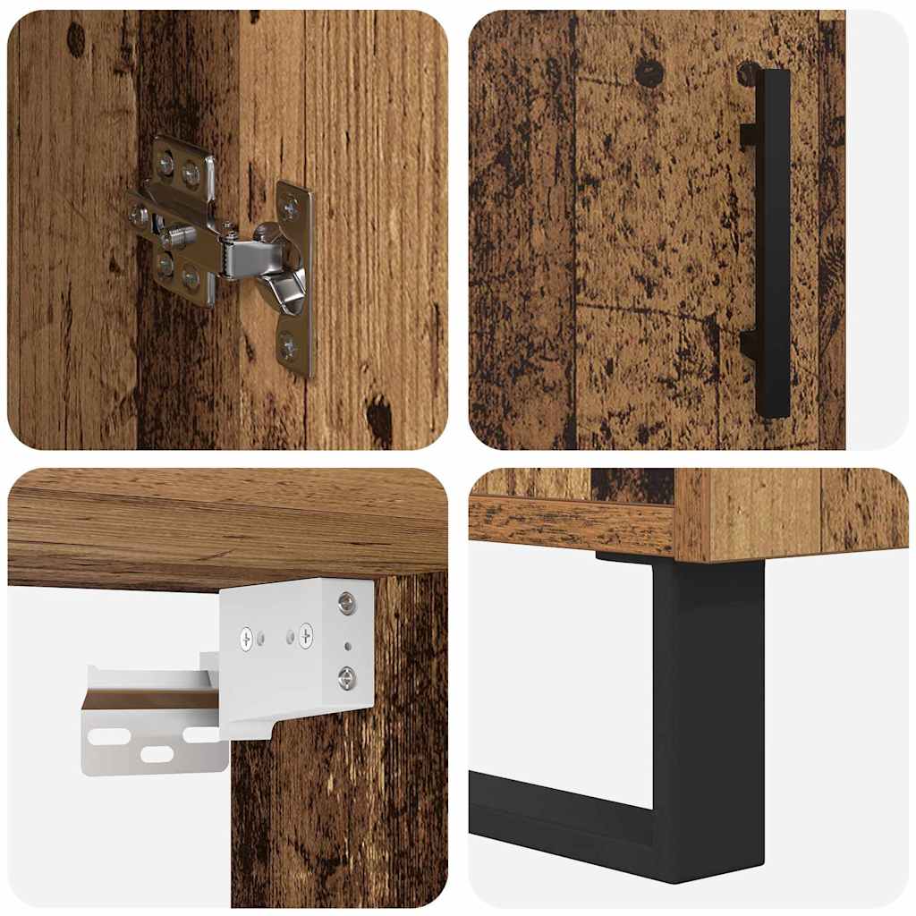 Highboard Gammelt træ 34,5 x 34 x 180 cm Konstrueret træ