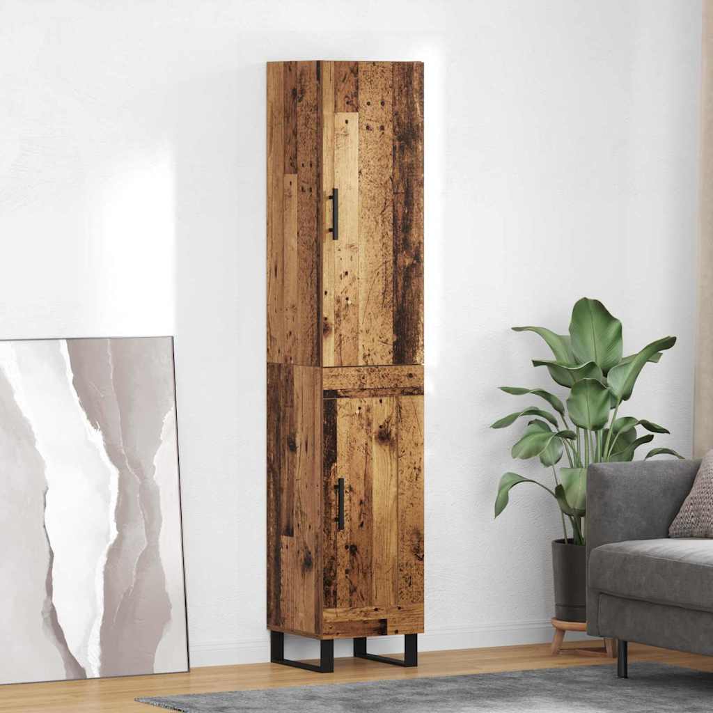 Highboard Gammelt træ 34,5 x 34 x 180 cm Konstrueret træ