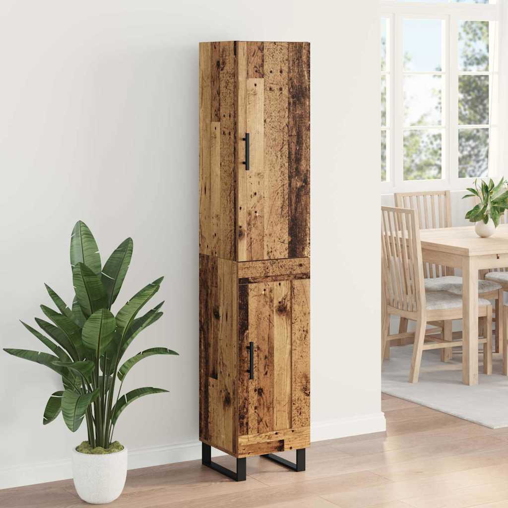 Highboard Gammelt træ 34,5 x 34 x 180 cm Konstrueret træ