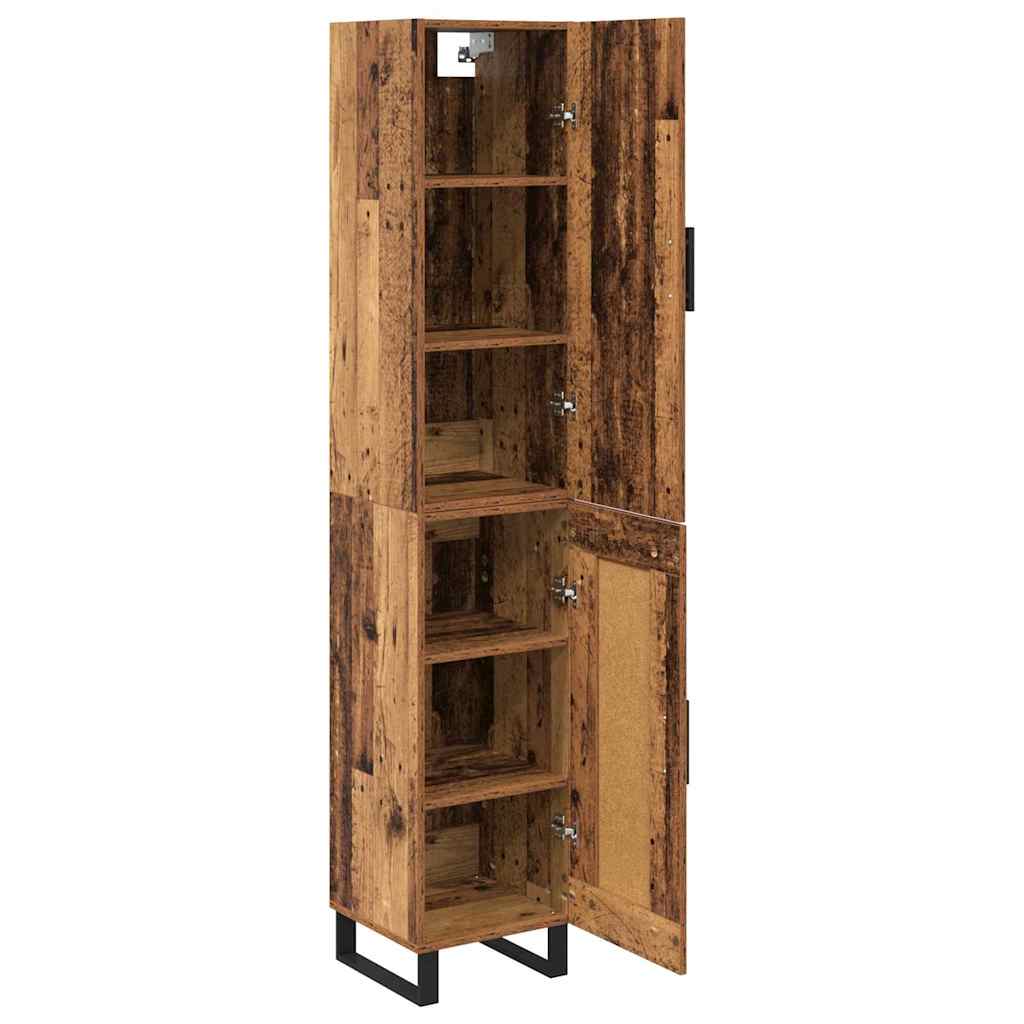 Highboard Gammelt træ 34,5 x 34 x 180 cm Konstrueret træ
