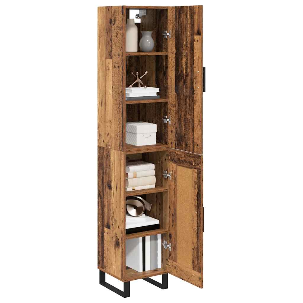 Highboard Gammelt træ 34,5 x 34 x 180 cm Konstrueret træ