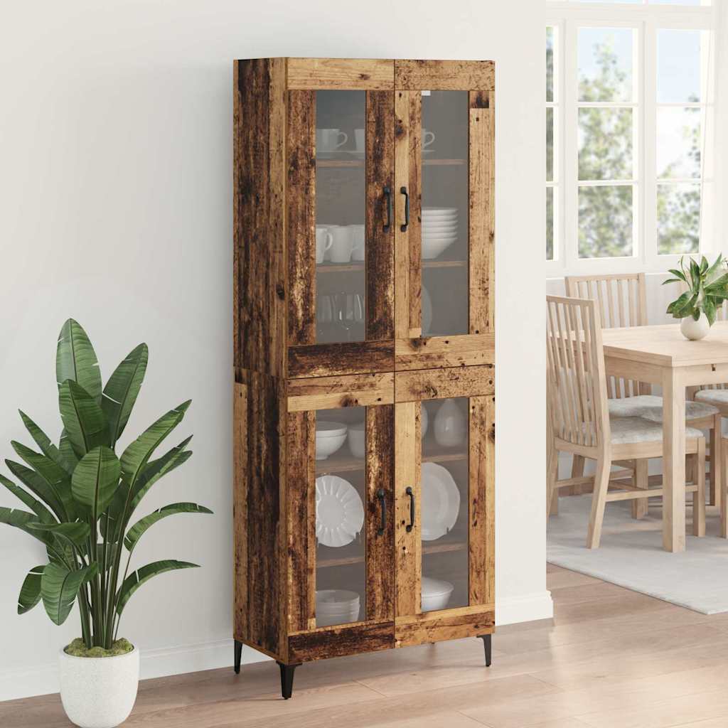 Highboard Gammelt træ 69,5 x 34 x 180 cm Konstrueret træ