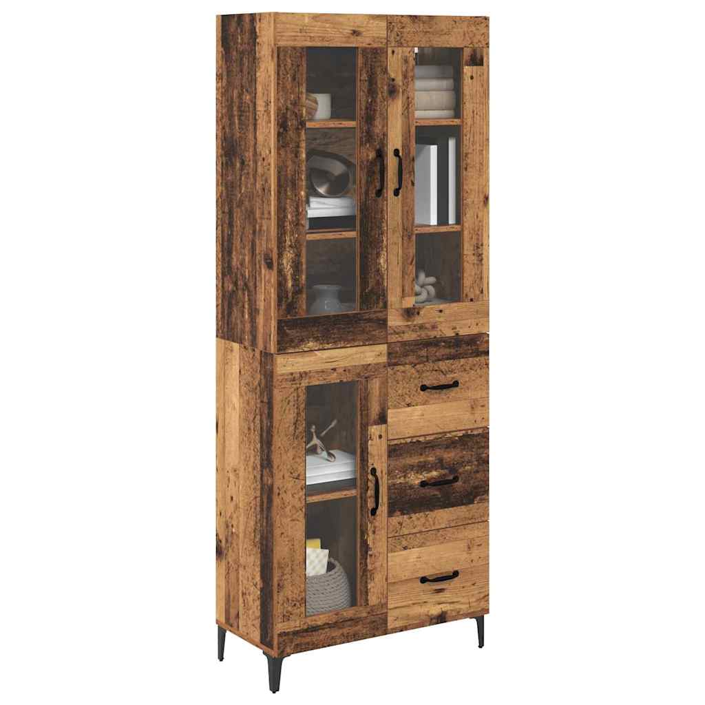 Highboard Gammelt træ 69,5 x 34 x 180 cm Konstrueret træ