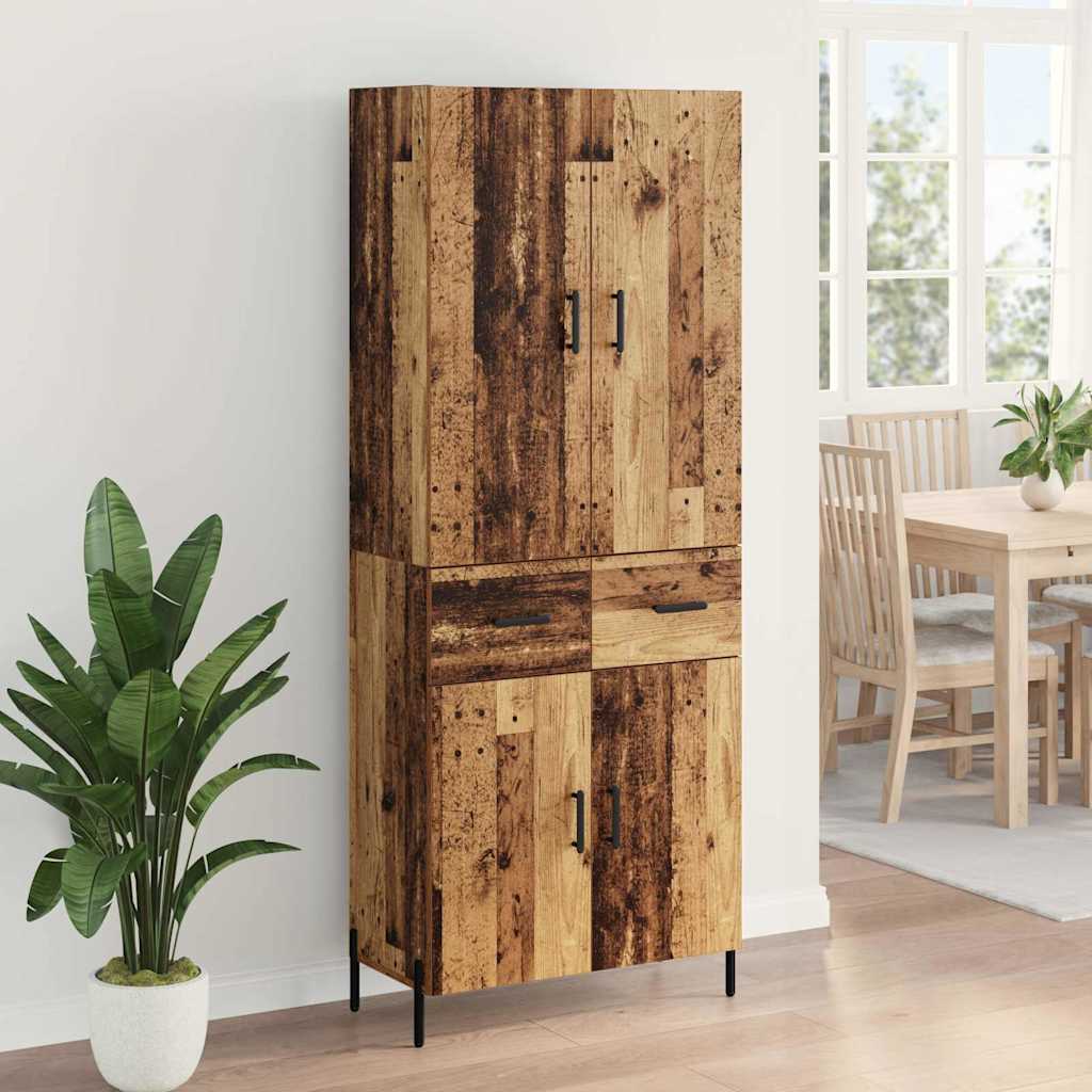 Highboard Gammelt træ 69,5 x 34 x 180 cm Konstrueret træ