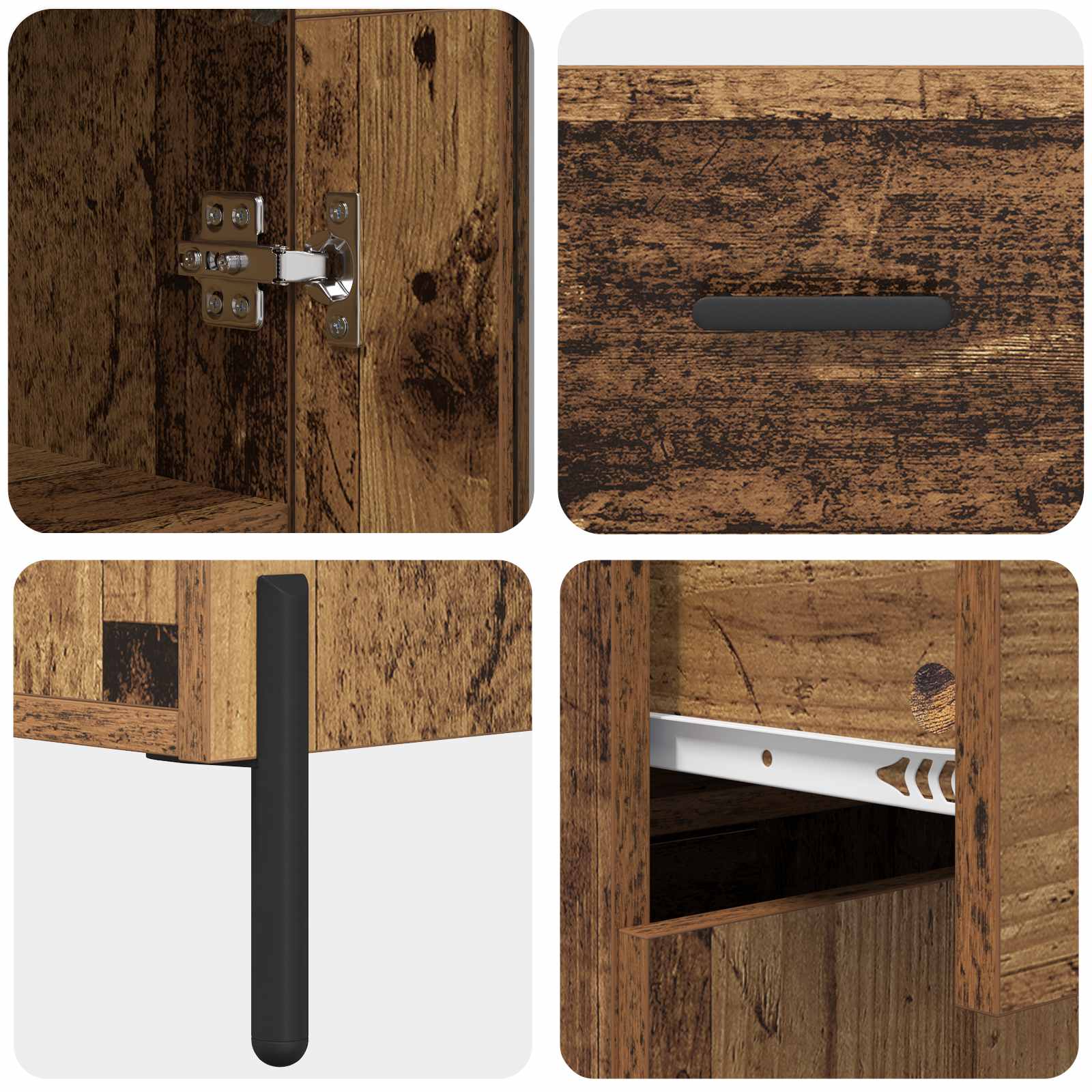 Highboard Gammelt træ 69,5 x 34 x 180 cm Konstrueret træ