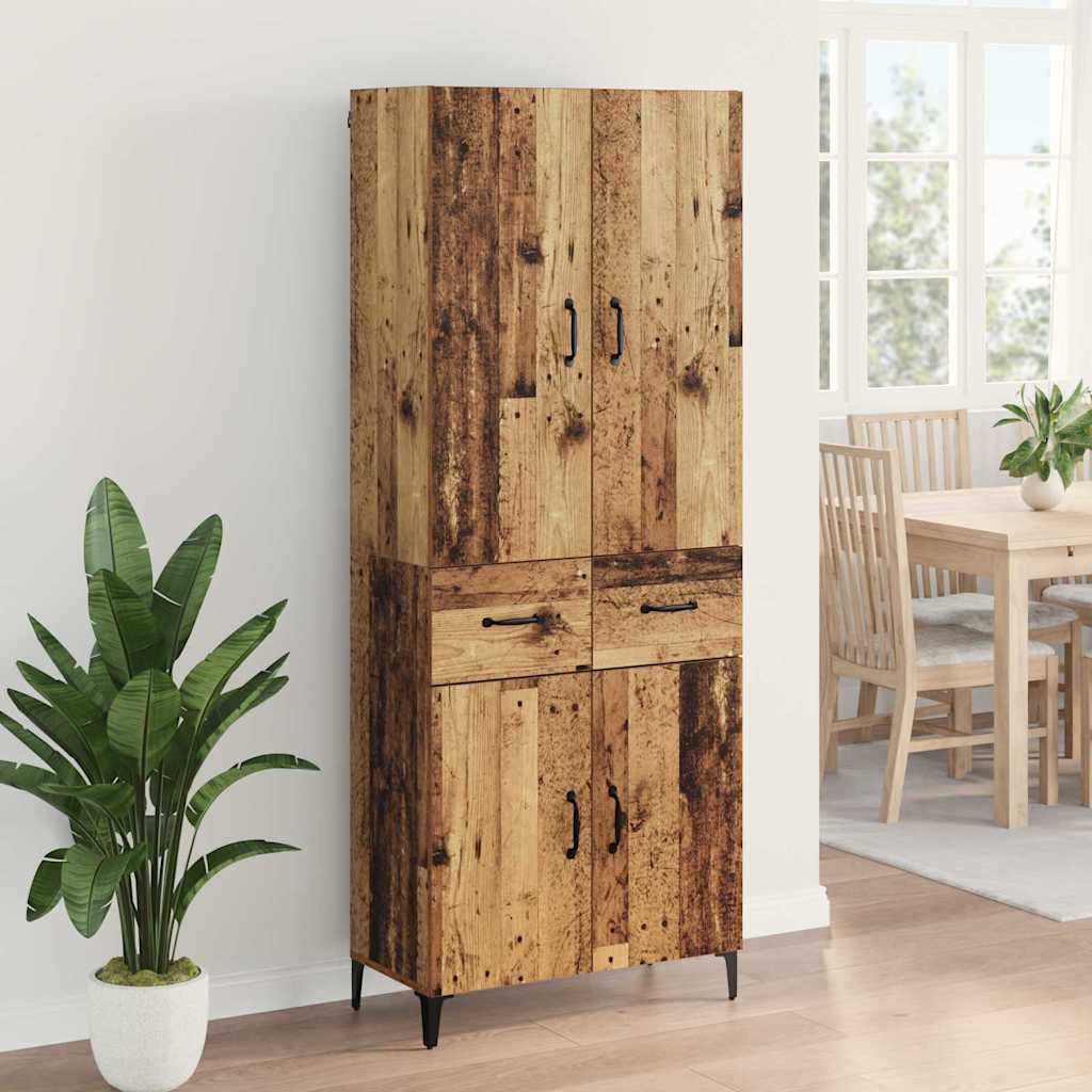 Highboard Gammelt træ 69,5 x 34 x 180 cm Konstrueret træ
