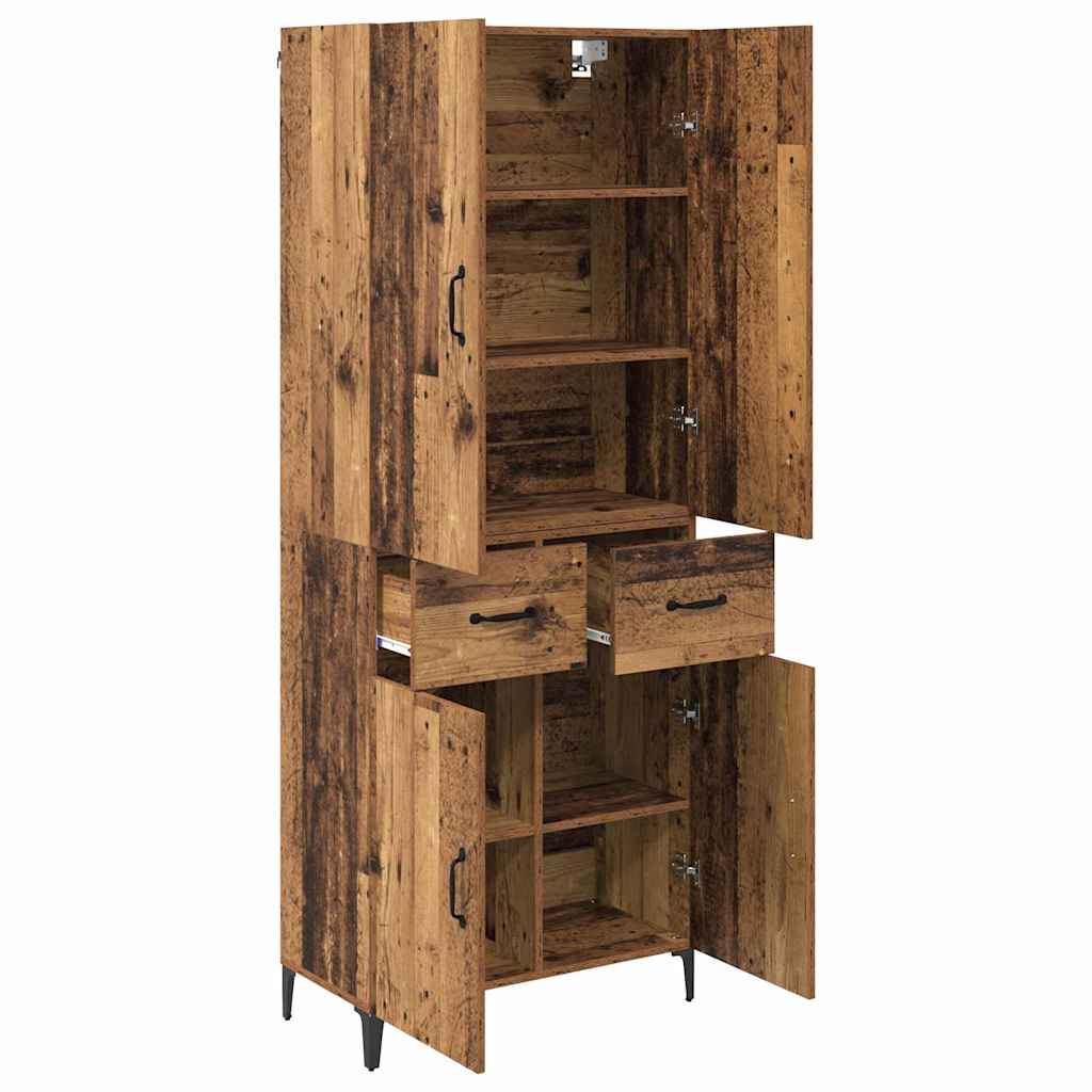 Highboard Gammelt træ 69,5 x 34 x 180 cm Konstrueret træ