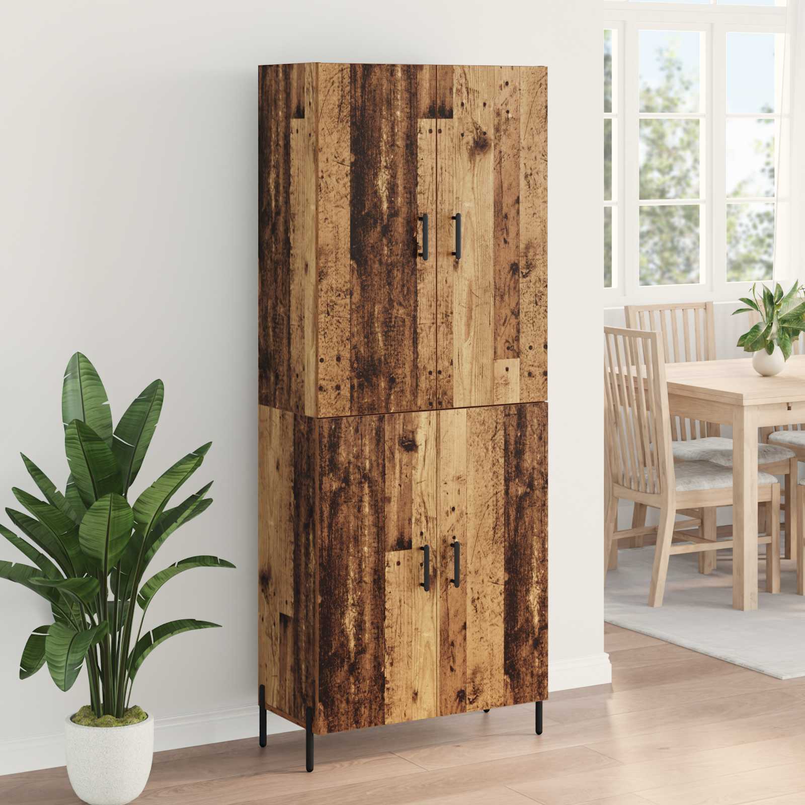 Highboard Gammelt træ 69,5 x 34 x 180 cm Konstrueret træ