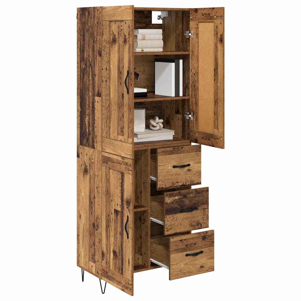 Highboard Gammelt træ 69,5 x 34 x 180 cm Konstrueret træ