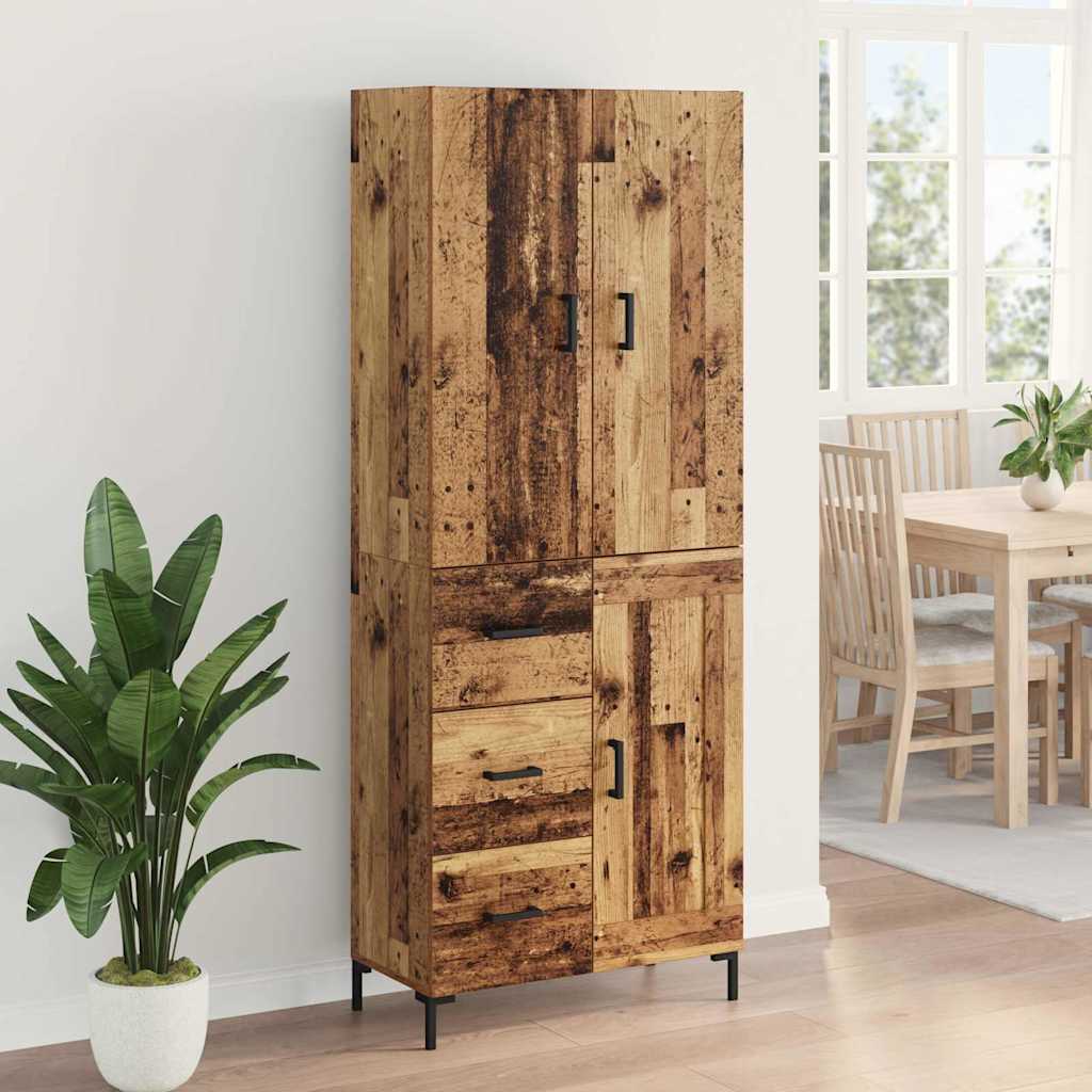 Highboard Gammelt træ 69,5 x 34 x 180 cm Konstrueret træ