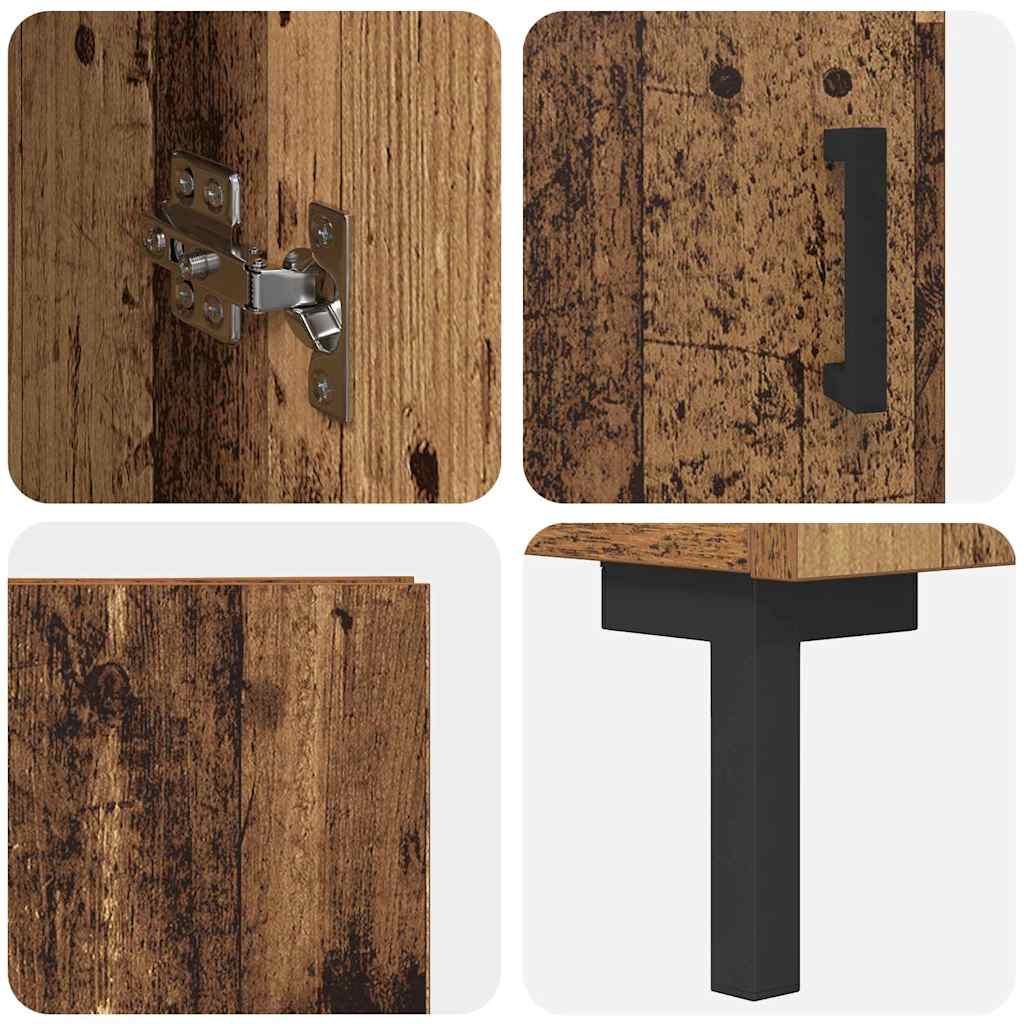 Highboard Gammelt træ 34,5 x 34 x 180 cm Konstrueret træ