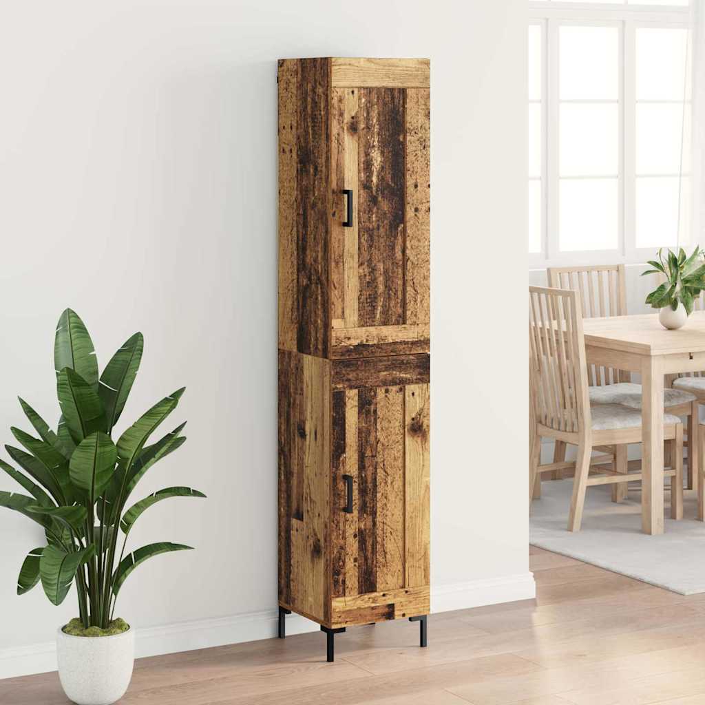 Highboard Gammelt træ 34,5 x 34 x 180 cm Konstrueret træ