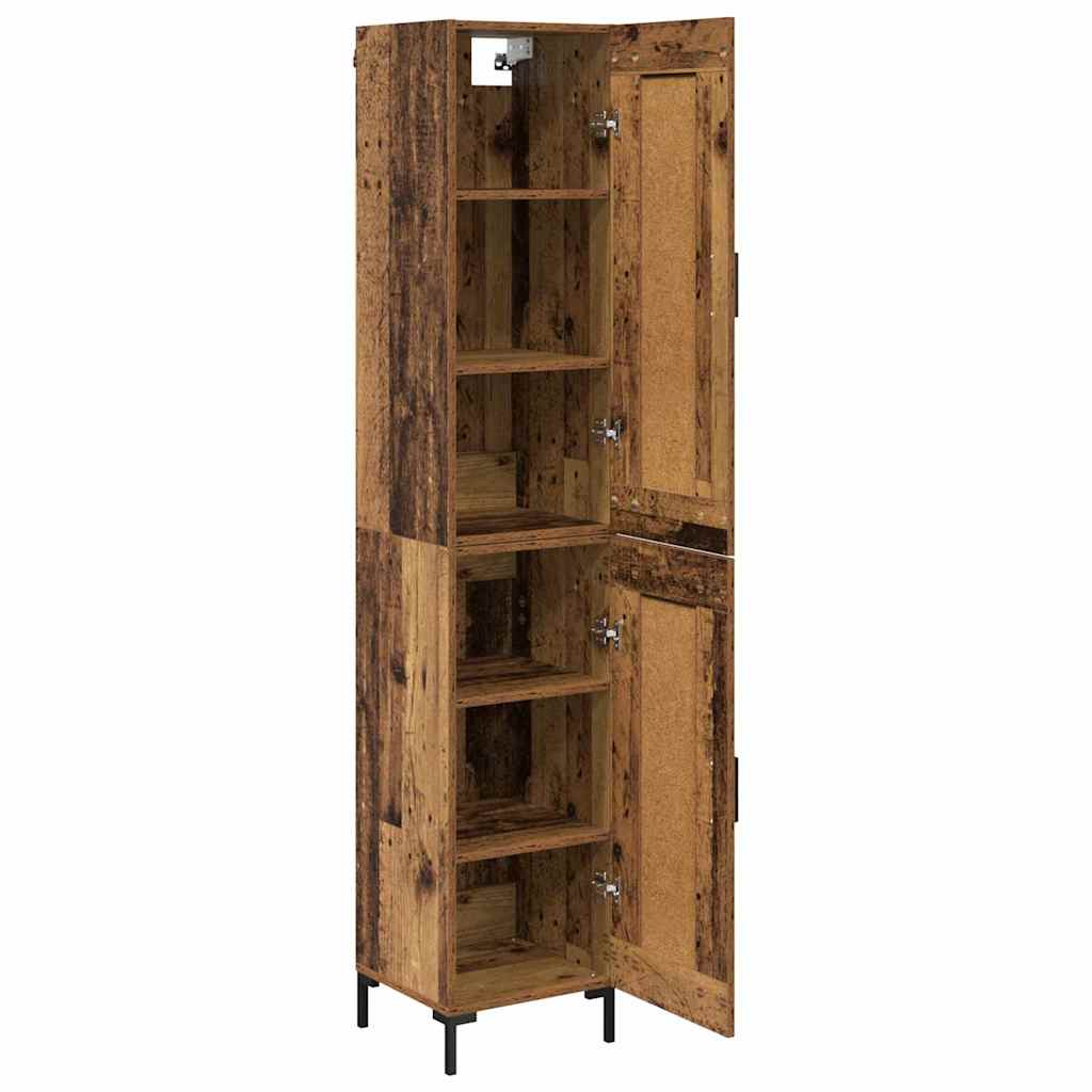 Highboard Gammelt træ 34,5 x 34 x 180 cm Konstrueret træ