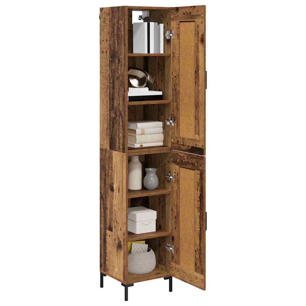 Highboard Gammelt træ 34,5 x 34 x 180 cm Konstrueret træ