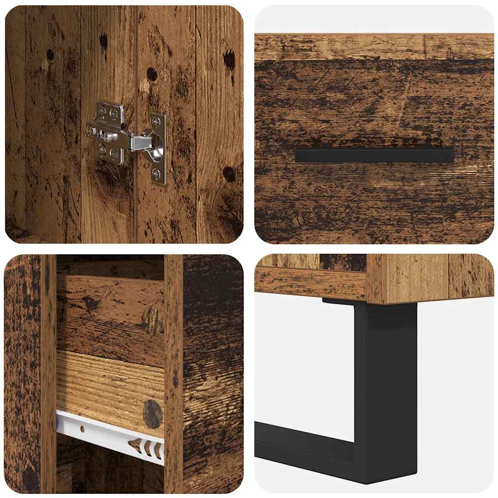 Highboard Gammelt træ 34,5 x 34 x 180 cm Konstrueret træ