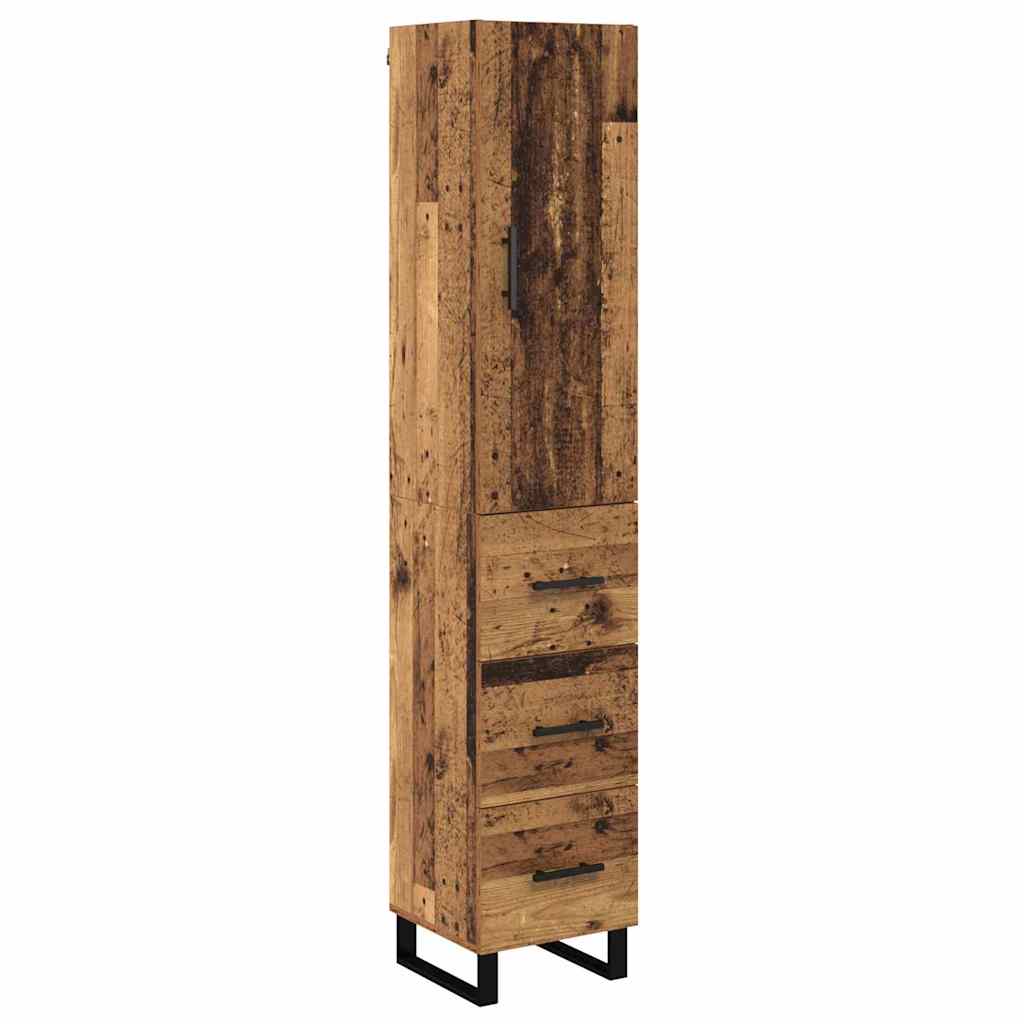 Highboard Gammelt træ 34,5 x 34 x 180 cm Konstrueret træ