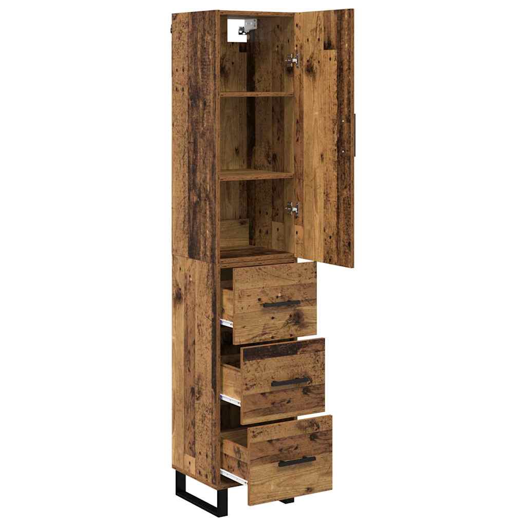 Highboard Gammelt træ 34,5 x 34 x 180 cm Konstrueret træ