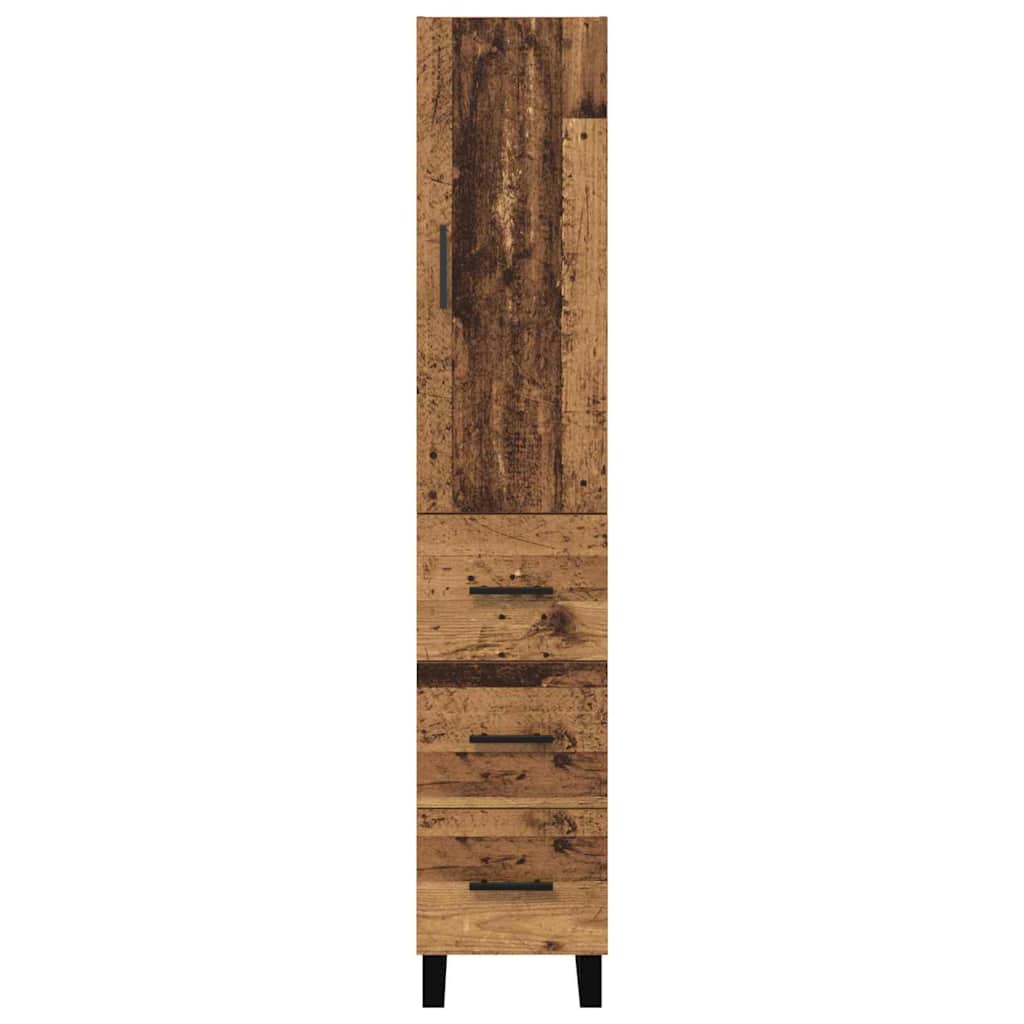 Highboard Gammelt træ 34,5 x 34 x 180 cm Konstrueret træ