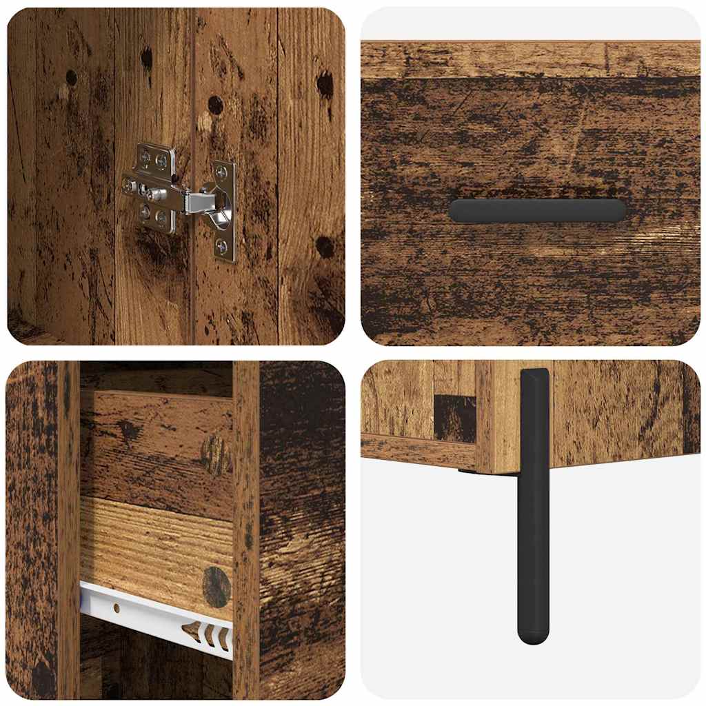 Highboard Gammelt træ 34,5 x 34 x 180 cm Konstrueret træ