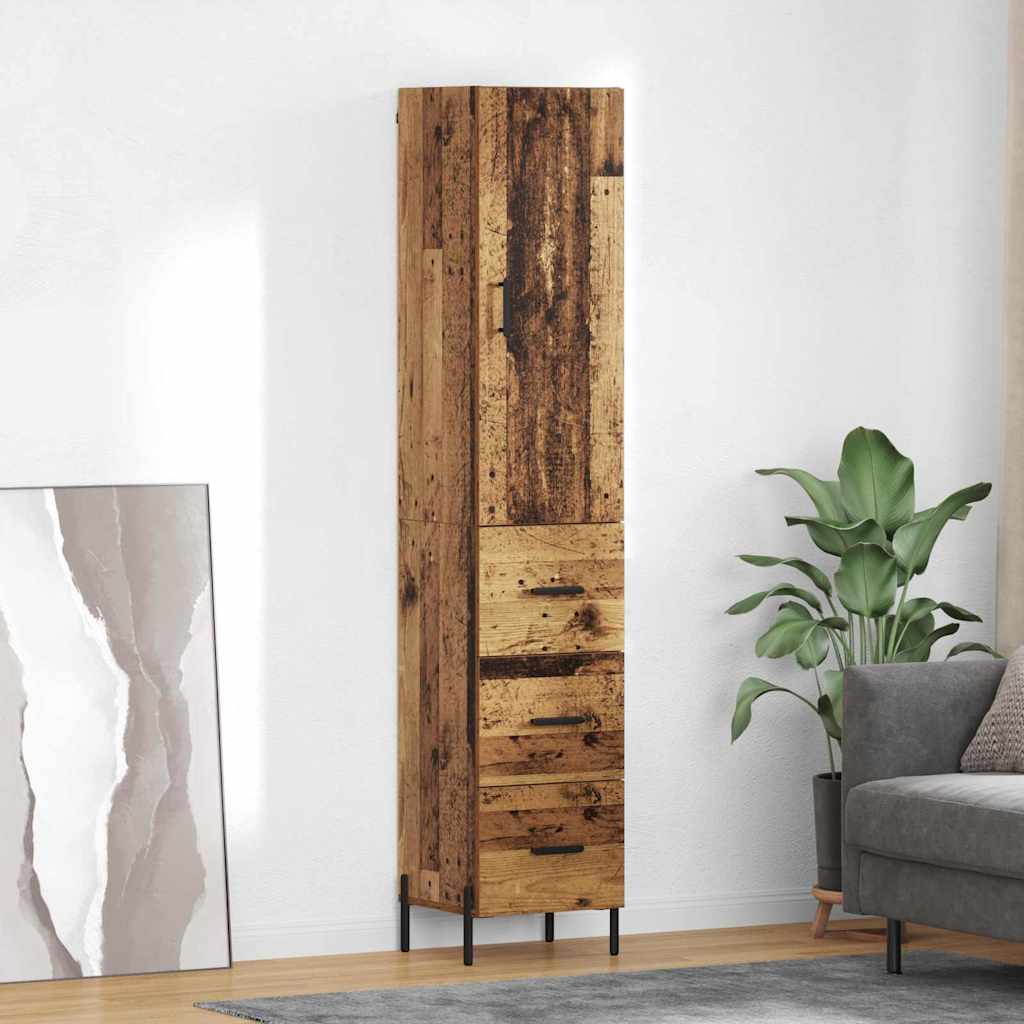 Highboard Gammelt træ 34,5 x 34 x 180 cm Konstrueret træ