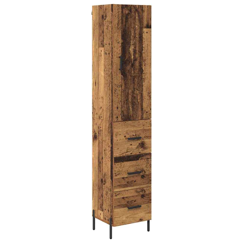 Highboard Gammelt træ 34,5 x 34 x 180 cm Konstrueret træ