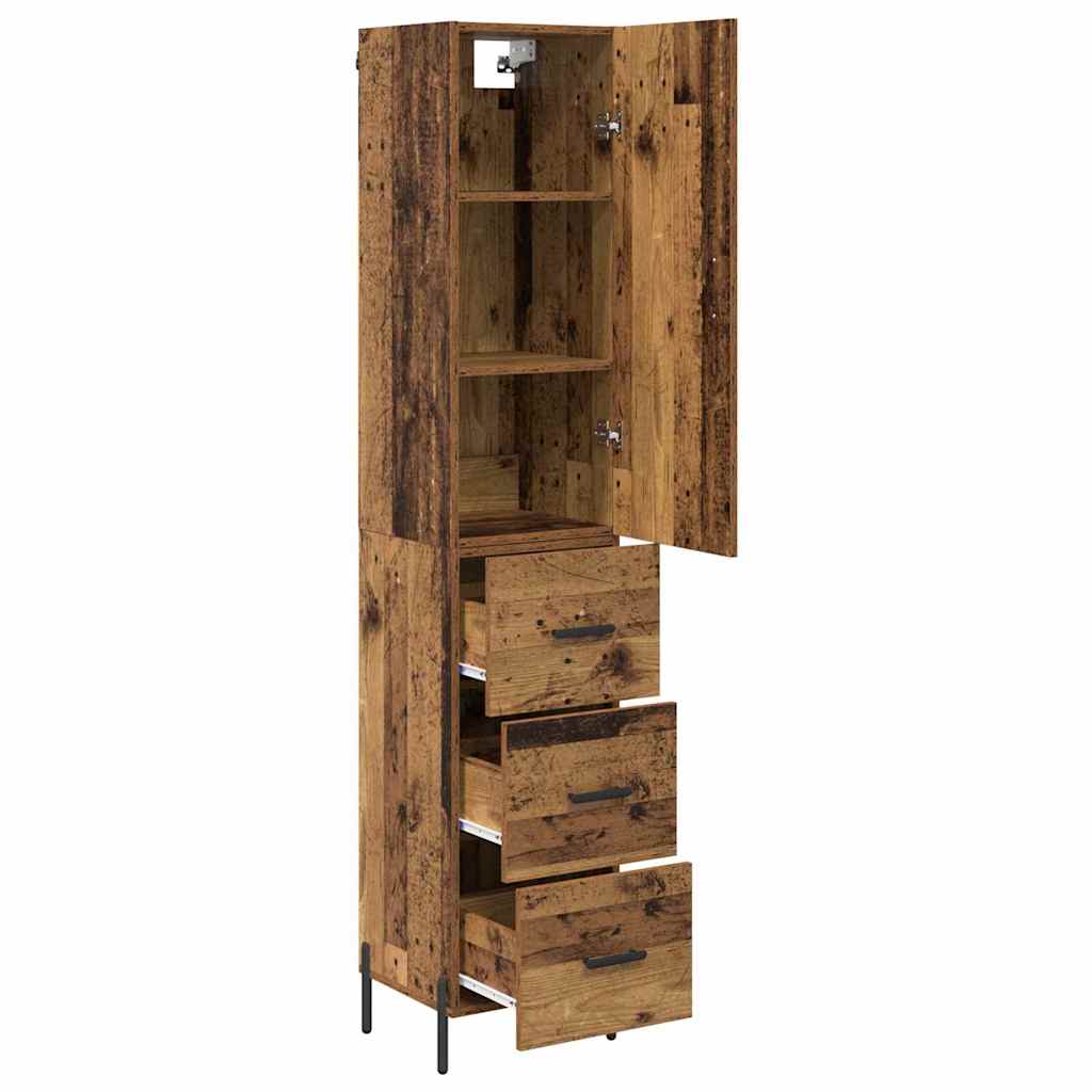 Highboard Gammelt træ 34,5 x 34 x 180 cm Konstrueret træ