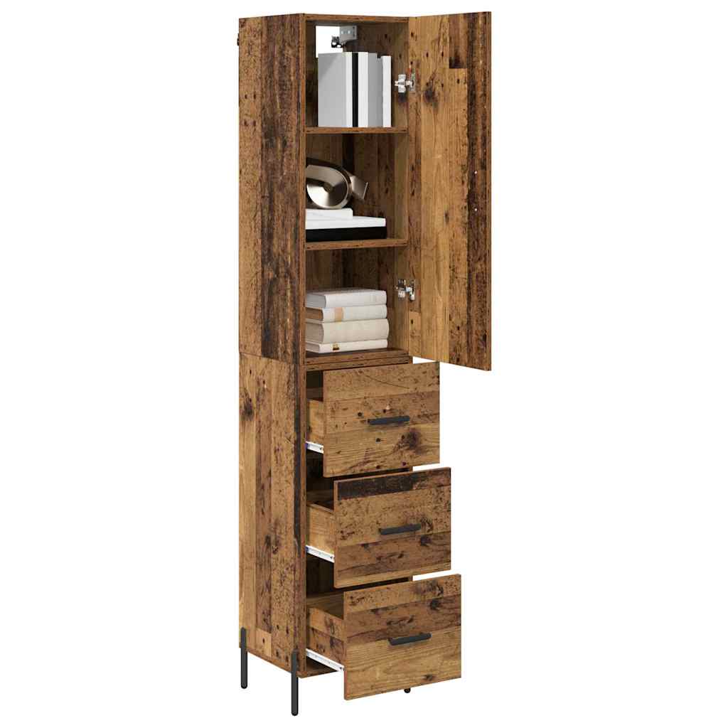 Highboard Gammelt træ 34,5 x 34 x 180 cm Konstrueret træ