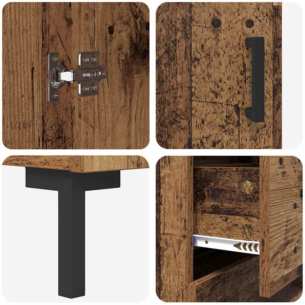 Highboard Gammelt træ 69,5 x 34 x 180 cm Konstrueret træ