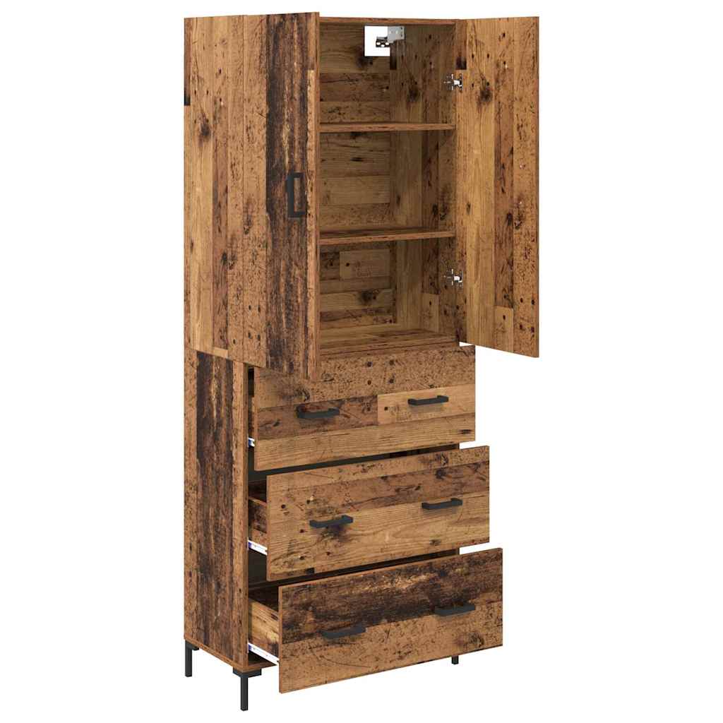 Highboard Gammelt træ 69,5 x 34 x 180 cm Konstrueret træ