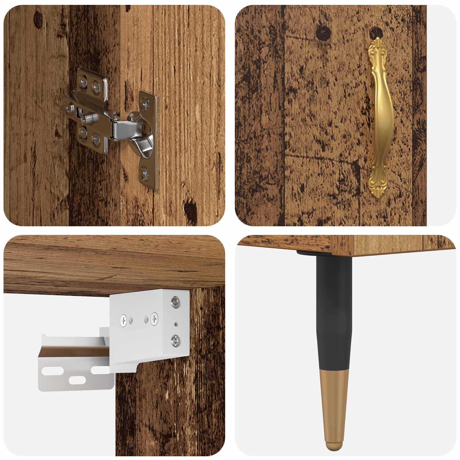 Highboard Gammelt træ 69,5 x 34 x 180 cm Konstrueret træ