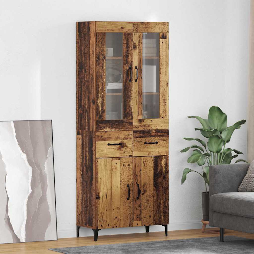 Highboard Gammelt træ 69,5 x 34 x 180 cm Konstrueret træ