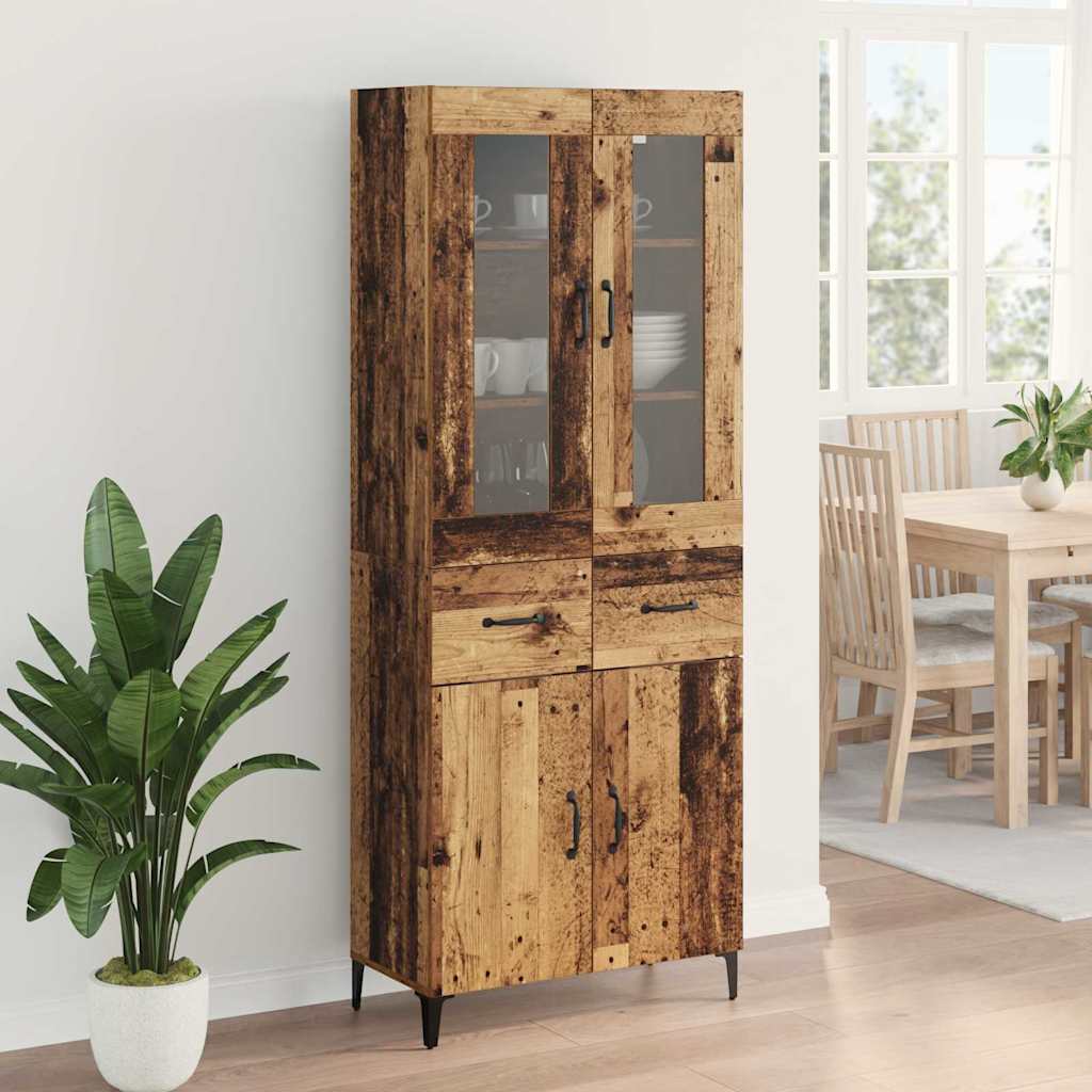 Highboard Gammelt træ 69,5 x 34 x 180 cm Konstrueret træ