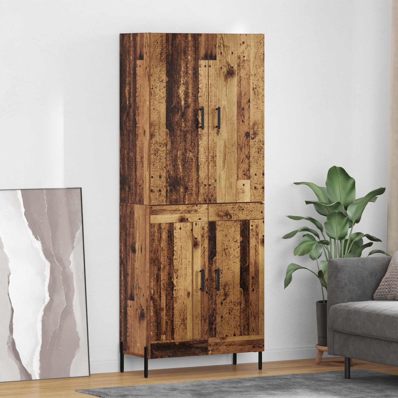 Highboard Gammelt træ 69,5 x 34 x 180 cm Konstrueret træ