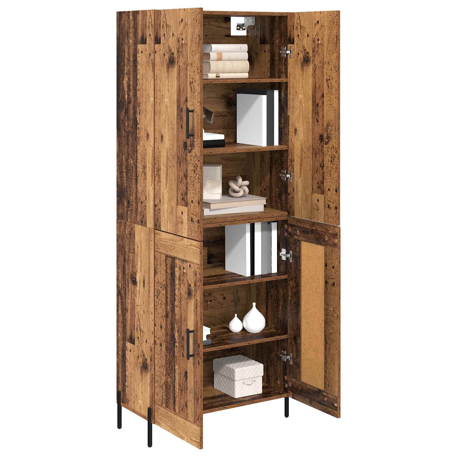 Highboard Gammelt træ 69,5 x 34 x 180 cm Konstrueret træ