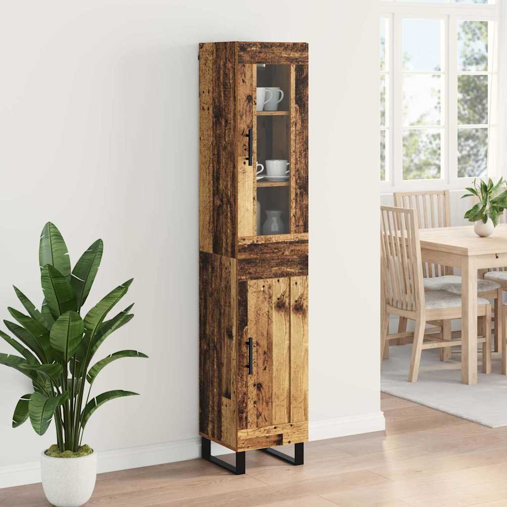 Highboard Gammelt træ 69,5 x 34 x 180 cm Konstrueret træ
