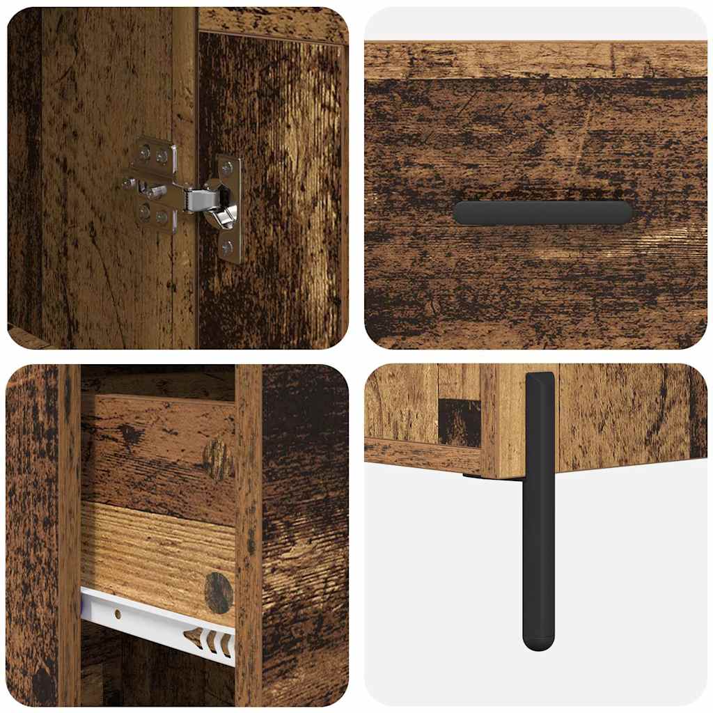 Highboard Gammelt træ 34,5 x 34 x 180 cm Konstrueret træ