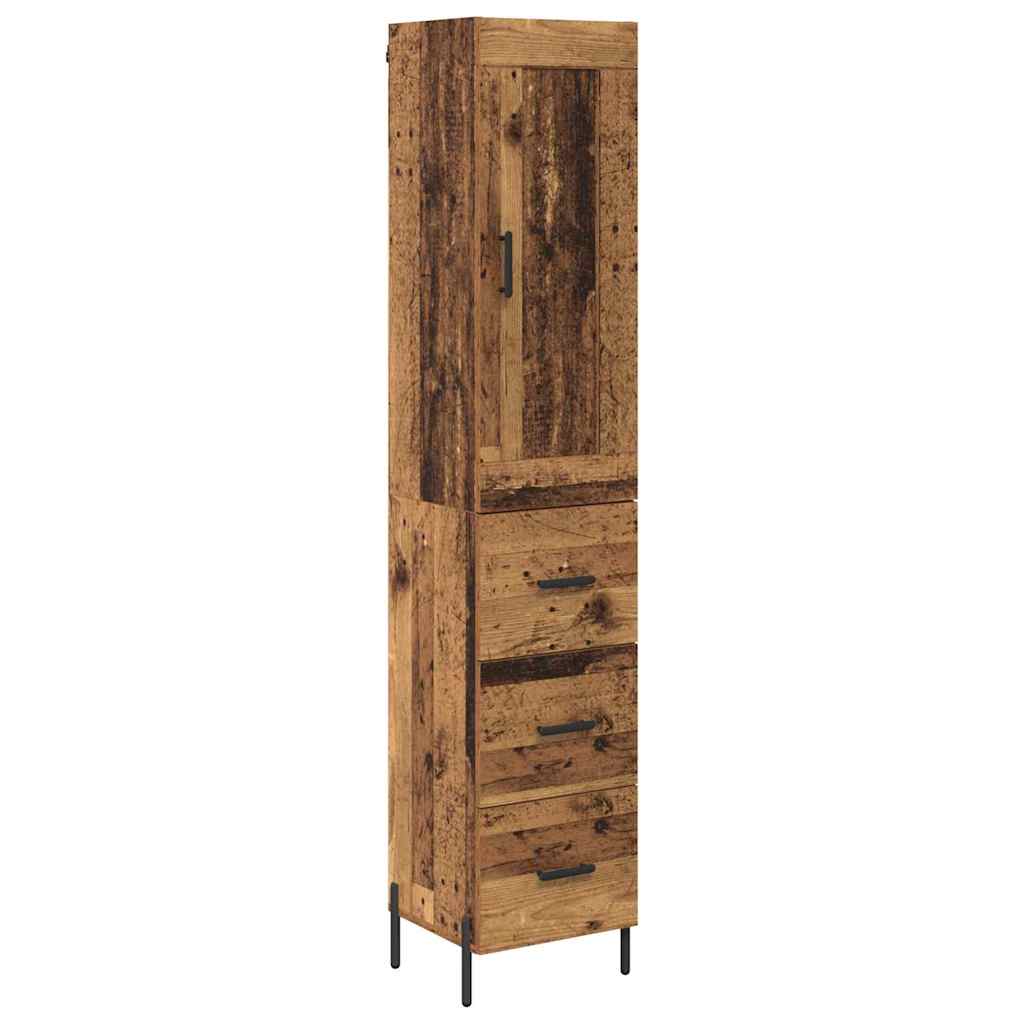 Highboard Gammelt træ 34,5 x 34 x 180 cm Konstrueret træ