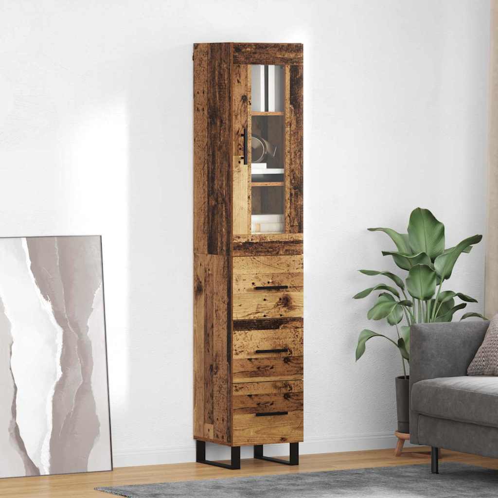 Highboard Gammelt træ 69,5 x 34 x 180 cm Konstrueret træ