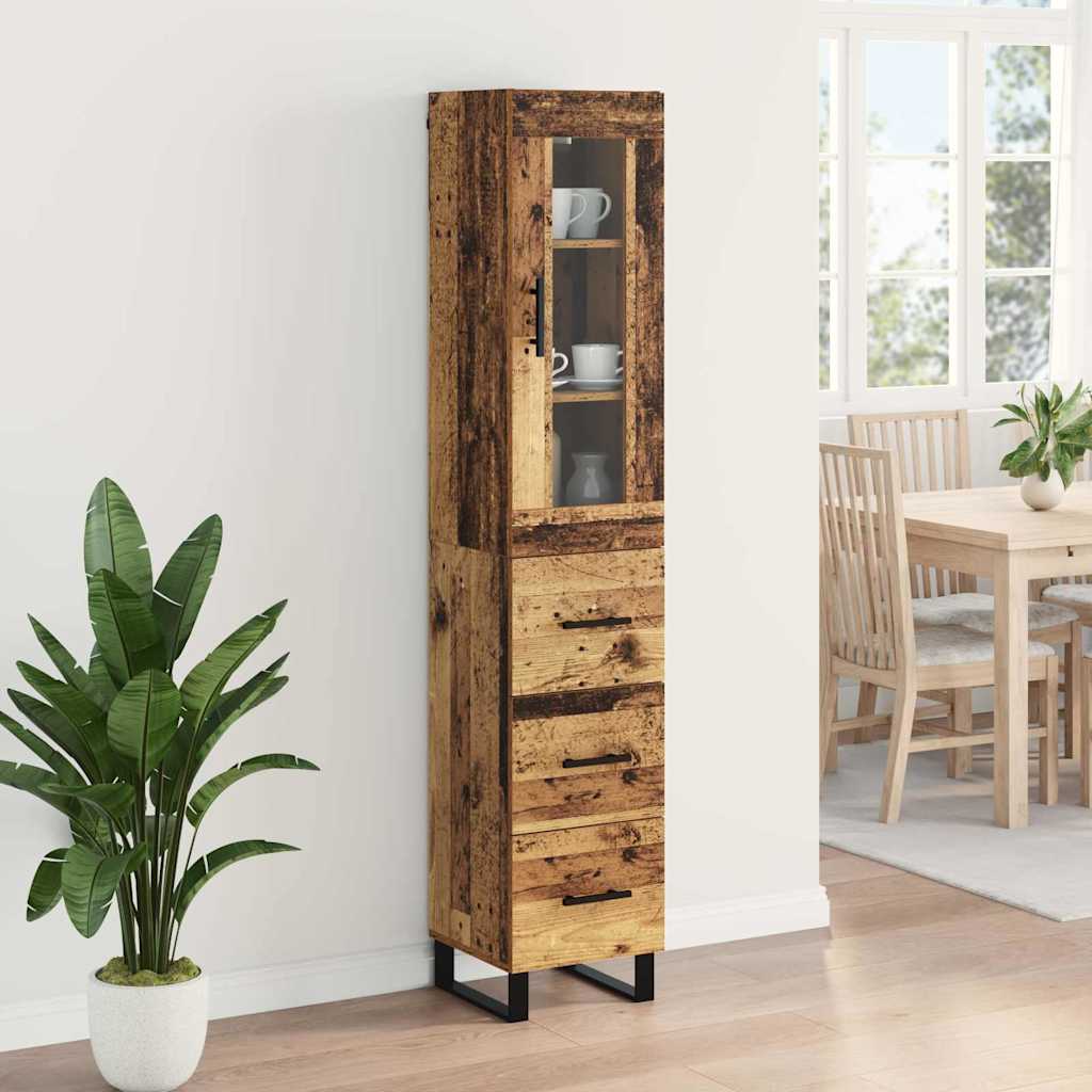 Highboard Gammelt træ 69,5 x 34 x 180 cm Konstrueret træ