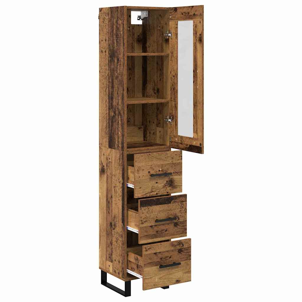 Highboard Gammelt træ 69,5 x 34 x 180 cm Konstrueret træ