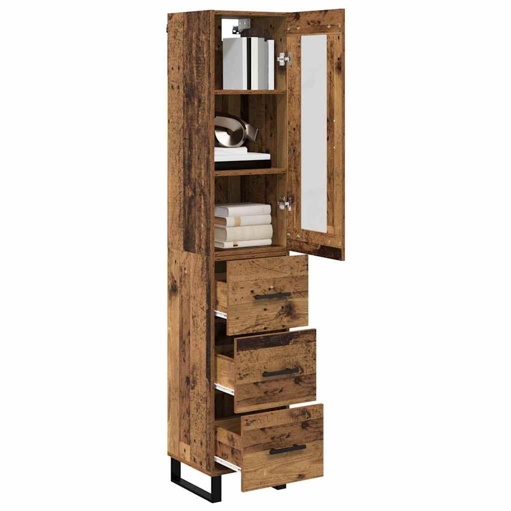 Highboard Gammelt træ 69,5 x 34 x 180 cm Konstrueret træ