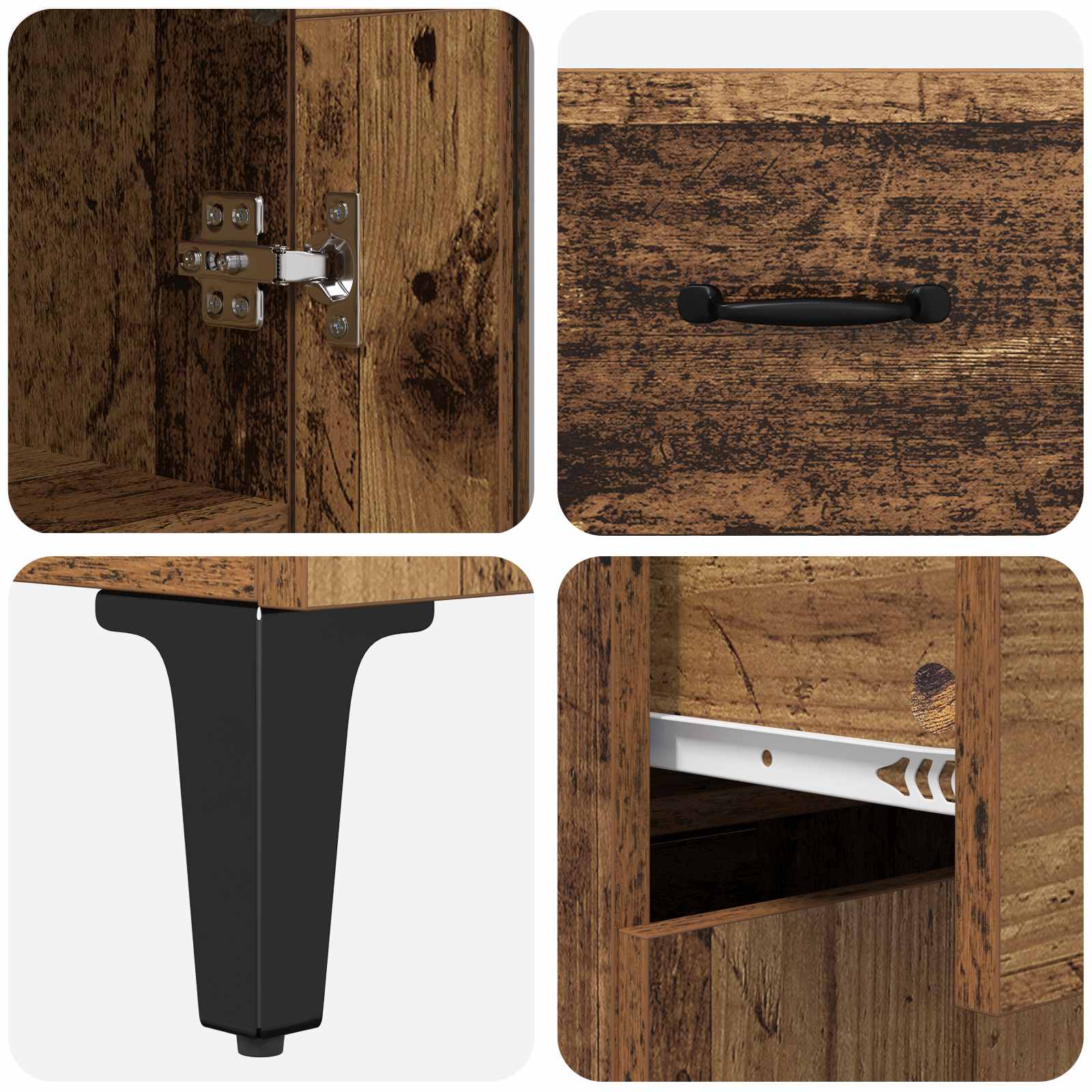 Highboard Gammelt træ 69,5 x 34 x 180 cm Konstrueret træ