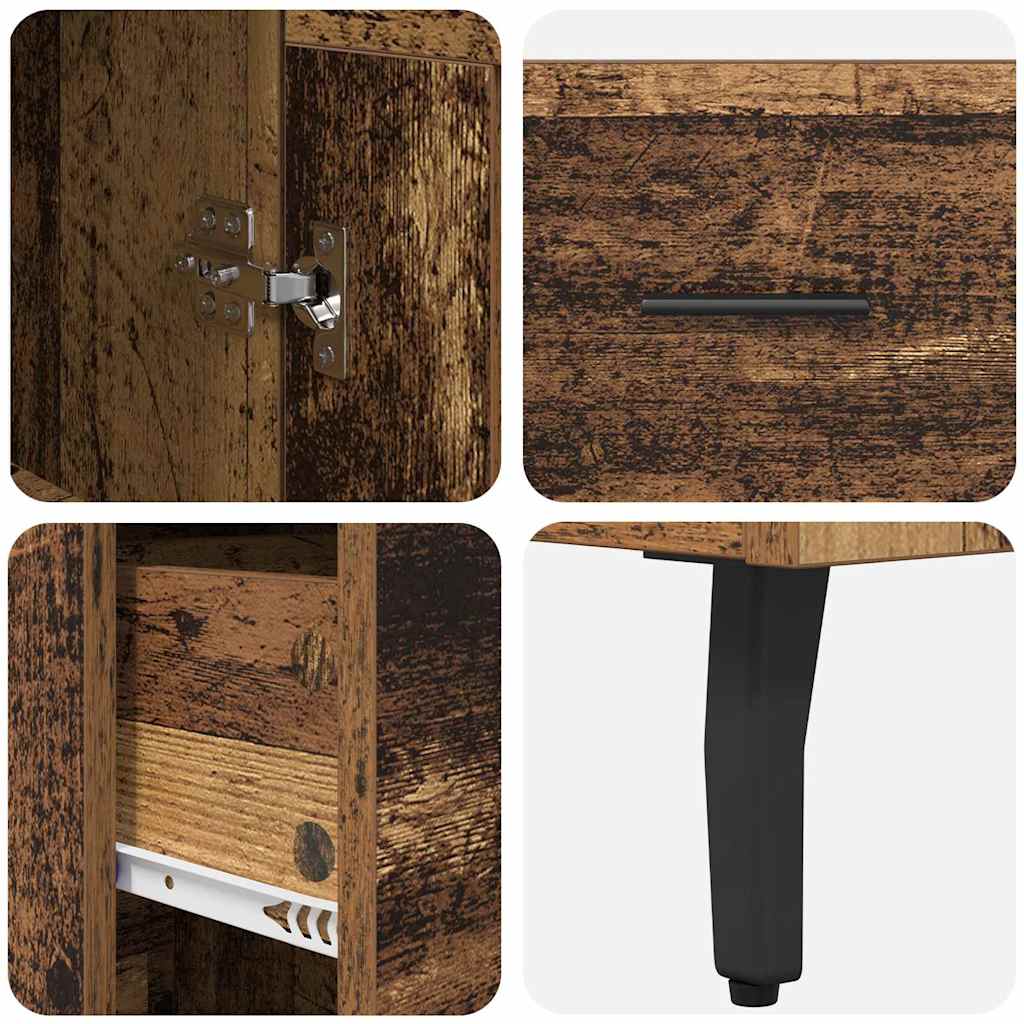 Highboard Gammelt træ 34,5 x 34 x 180 cm Konstrueret træ