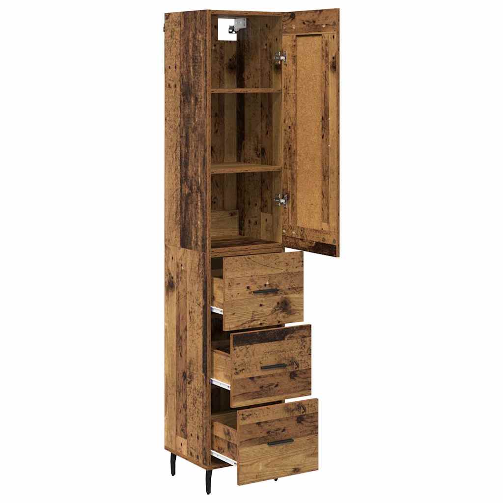 Highboard Gammelt træ 34,5 x 34 x 180 cm Konstrueret træ