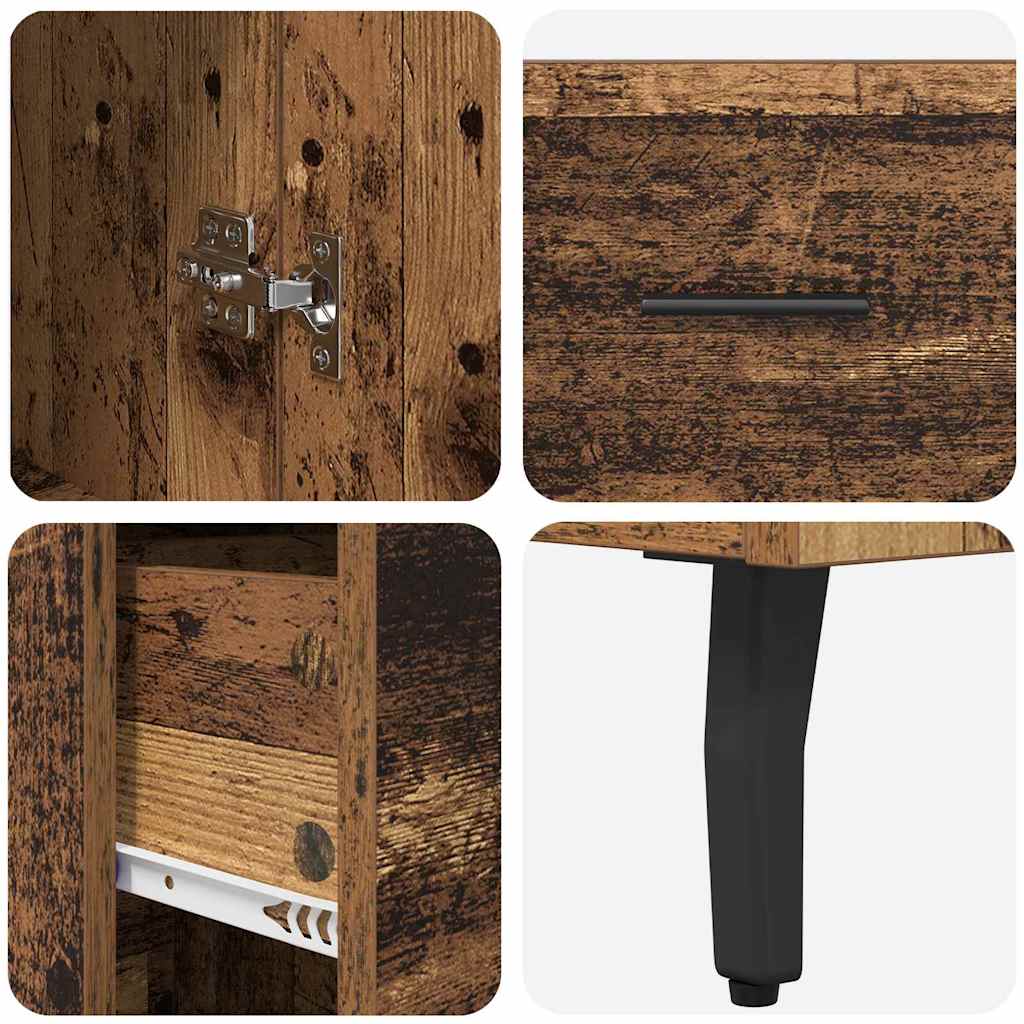 Highboard Gammelt træ 34,5 x 34 x 180 cm Konstrueret træ