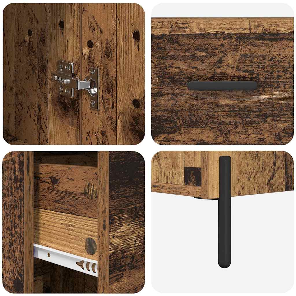 Highboard Gammelt træ 34,5 x 34 x 180 cm Konstrueret træ