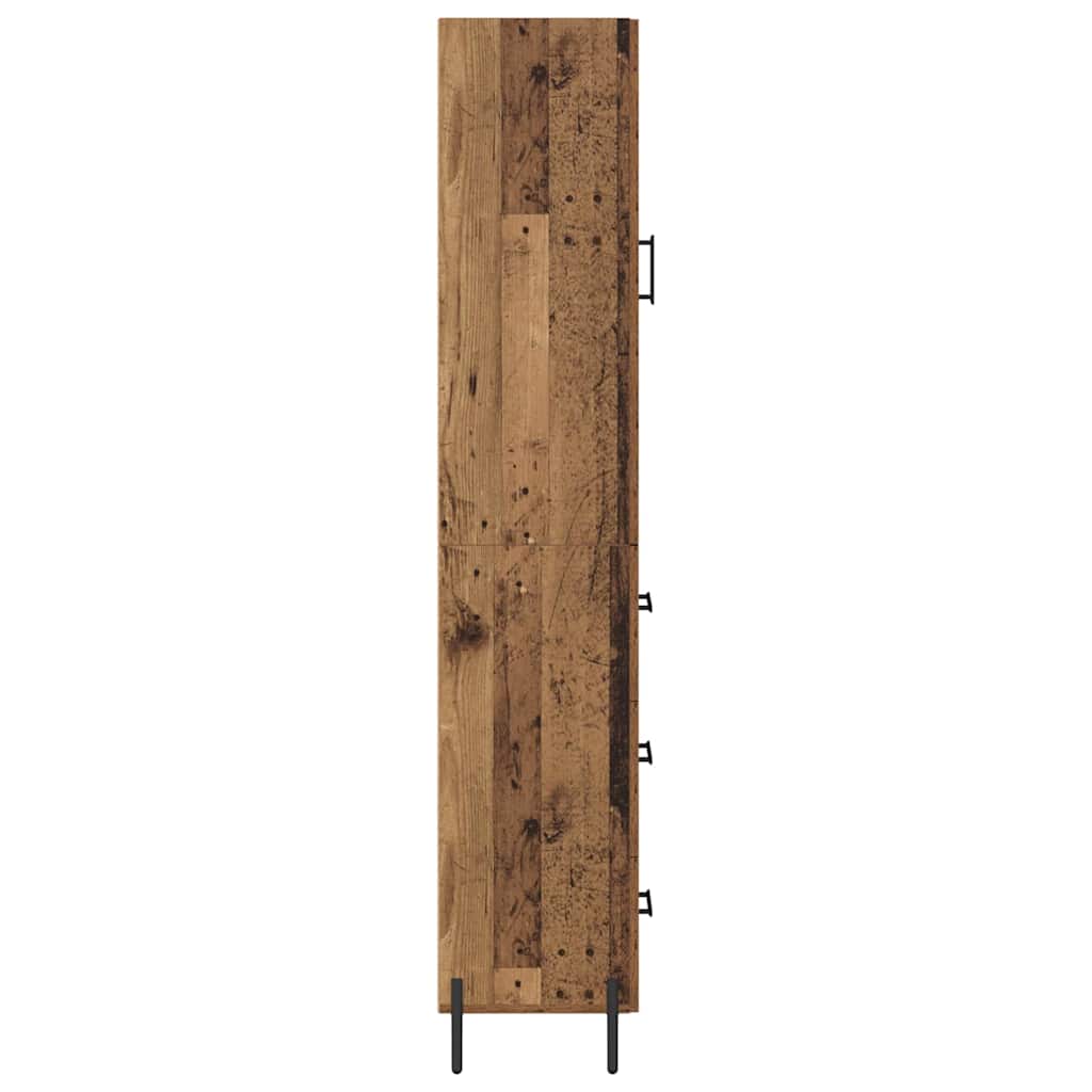 Highboard Gammelt træ 34,5 x 34 x 180 cm Konstrueret træ