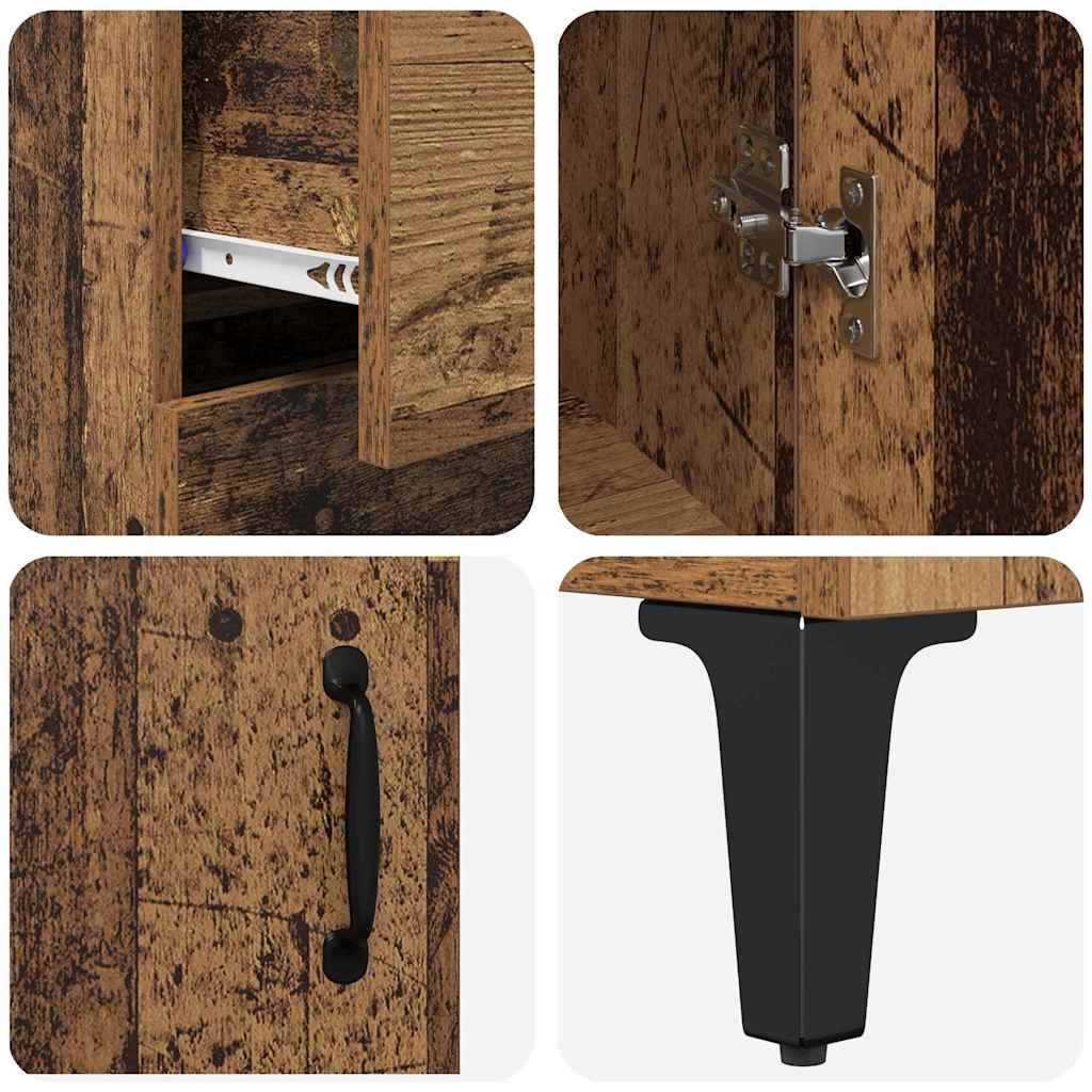 Highboard Gammelt træ 69,5 x 34 x 180 cm Konstrueret træ