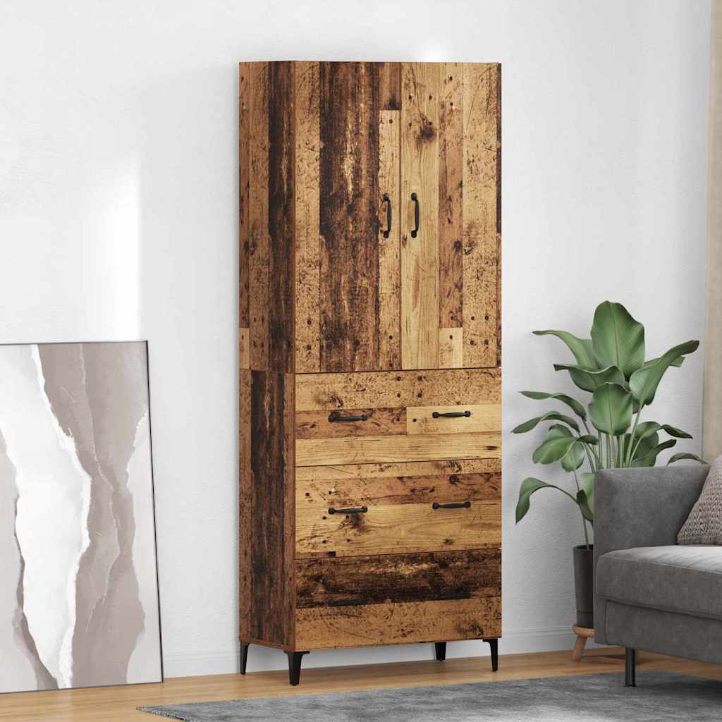 Highboard Gammelt træ 69,5 x 34 x 180 cm Konstrueret træ